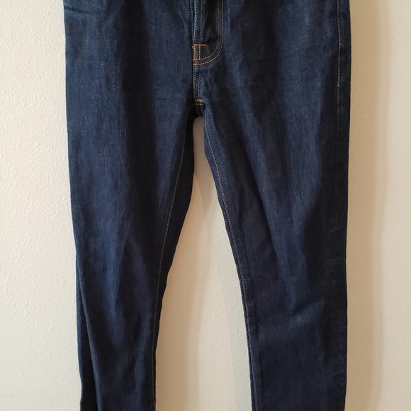 Nudie Jeans Co Men's Organic Cotton Button Fly Jeans Dark Wash Denim 28x34 - Picture 4 of 12